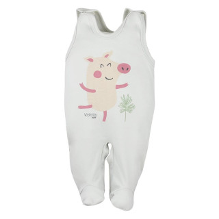 Kojenecké bavlněné dupačky Koala Farm béžové