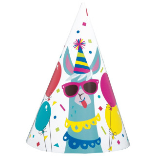 Čepičky papírové - Lama, 8 ks