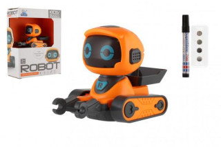 Robot s fixou jezdící po namalované čáře se světlem a zvukem