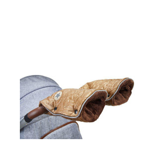 Rukavice na kočár prošev DE LUXE pár - Zlatá prošev/hnědá