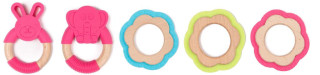 Bo Jungle kousátko B-Teether Animal wood pink