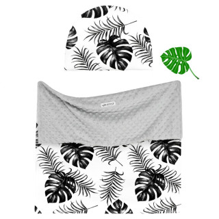 Luxusní deka s polštářem do kočárku Minky ROY 3 v 1