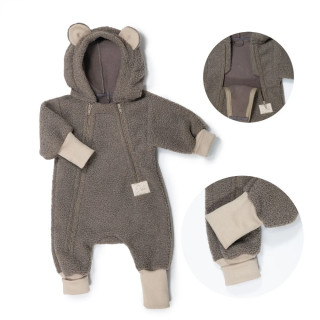 Rostoucí zimní kombinéza Teddy fleece double Brown Esito