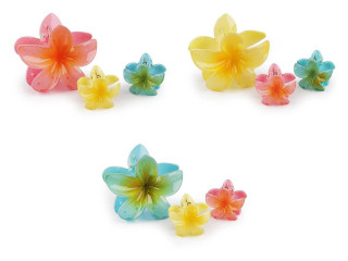 Skřipec do vlasů květ sada 2+1 ks