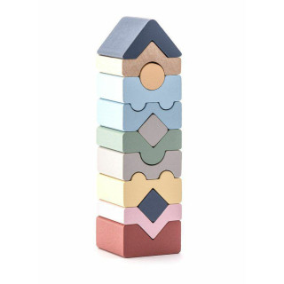 Věž XI - dřevěná skládačka 12 dílů Cubika