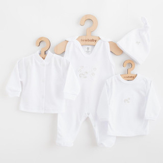 4-dílná soupravička 100% bavlna vel. 56 Bílá