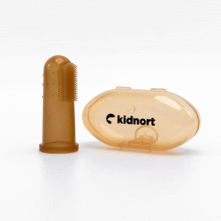 Silikonový kartáček na prst Blomka 6 m+ Kidnort