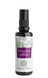 Květová voda BIO Heřmánek 50 ml - fialové sklo Nobilis Tilia