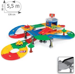 Kid Cars 3D Garáž s dráhou 5,5m Wader 53130