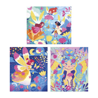 Kreativní sada Mini Víly Třpytivé písky Janod Atelier 