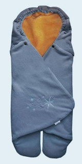 Zavinovačka ZOE zimní do autosedačky Emitex TM. ŠEDÁ + ORANŽOVÁ