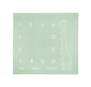 Milníková mušelínová plenka/dečka 120x120 cm Boho Sensillo, mátová