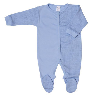 Kojenecký overal dlouhý rukáv/nohavice Žíhaný modrý