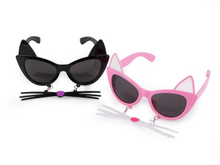 Párty/karnevalové brýle kočka s čumákem - dětské