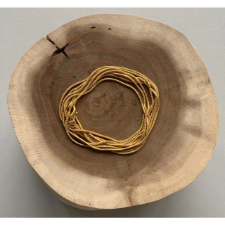 Stříbrné lanko k rolničkám 116 cm zlatá