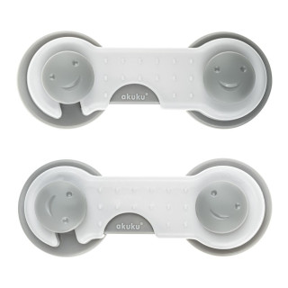 Univerzální zabezpečení skříněk a zásuvek ŠEDÉ 9 cm Akuku