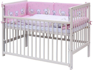 Dětská postýlka s kompletní výbavou Toro Scarlett 120 x 60 cm - růžová