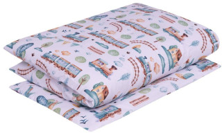 Sada povlečení 2dílné bavlněné 120 x 90 cm Vlak Infantilo