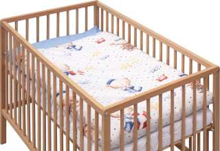 Dětská postýlka s kompletní výbavou přírodní 120 x 60 cm Doneto Scarlett