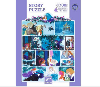 Story puzzle - Kráska a zvíře - 100 pcs Djeco