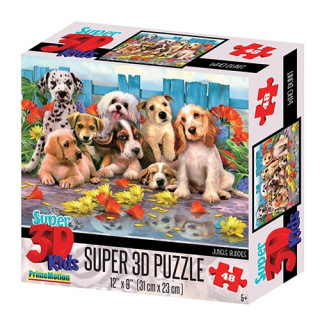 Puzzle Psi 48 dílků 3D