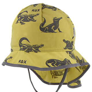 Letní klobouk vázací s plachetkou krokodýli zelený