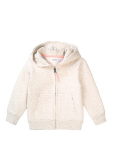 Mikina dívčí s kapucí béžová vel. 80/86 Minoti 