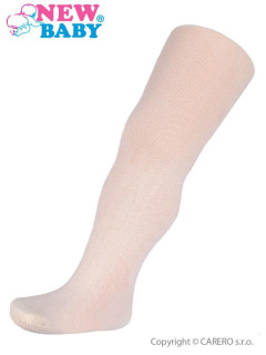 Bavlněné jednobarevné punčocháče New Baby Bílé Vel. 152 (11-12 let)