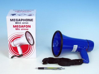 Megafon 22cm se sirénou na baterie