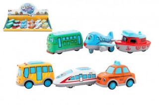 Dopravní prostředek kov/plast pro nejmenší 7cm na zpětné natažení