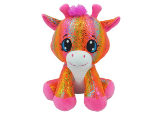 Star Sparkle žirafa plyšová oranžová sedící 37 cm 