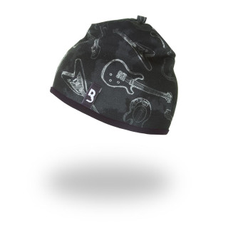 Čepice podšitá Outlast® - černá kytary/černá