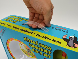 Melaminová sada nádobí Krtek 3 dílná ŽLUTÁ - JAHODY