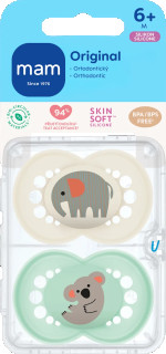 Šidítko Ortodonické Original 6 m+ Béžový/Tyrkysový MAM