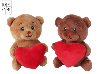 Take Me Home medvěd plyšový 15 cm sedící se srdíčkem 0 m+