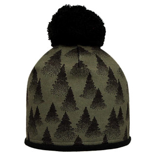 Chlapecká čepice s bambulí podšitá merino vlnou, Smrčky Khaki RDX