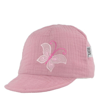 Dívčí kšiltovka měkký kšilt Motýl růžová RDX