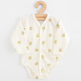 Kojenecké celorozepínací body s dlouhým rukávem z organické bavlny Olivy New Baby