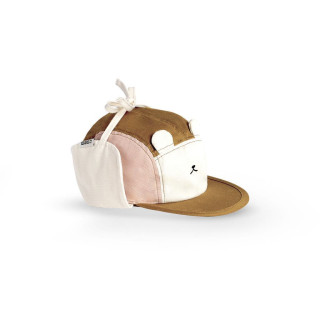 Kšiltovka Ours'on pink - brown s ochranou krku UPF 50+ KiETLA