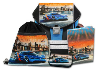 Školní aktovkový set ERGO ONE Top Car 4-dílný