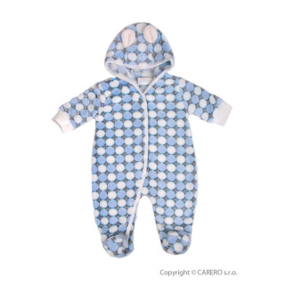 Fleecový overal Baby Service Kolečko modrý - vel. 56