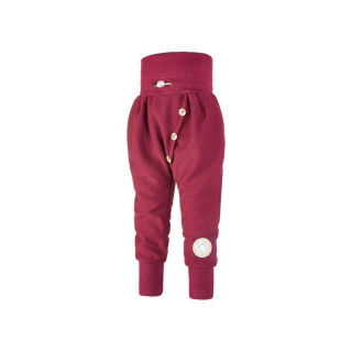 Tepláky harémky knoflíky Bordó