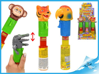 Cosby safari zvířátko 23cm otvírající ústa s cukrovinkou a samolepkou