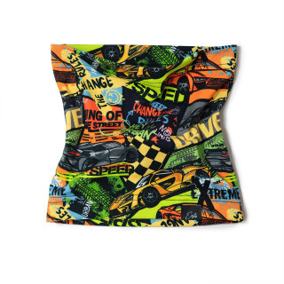 Bavlněný nákrčník Speed cars černá Esito