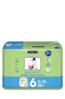 Kalhotkové eko pleny Muumi Baby Walkers 6 Junior 12-20 kg 20 ks