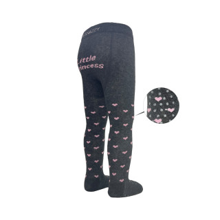 Punčocháče s protiskluzem 3x ABS vel. 80/86 šedé little princess Be Snazzy