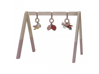 Dřevěná hrazdička Květiny a motýli