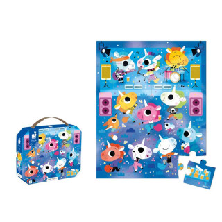 Puzzle v kufříku Jednorožec na koncertě 24 ks Janod 