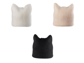 Dámská/dívčí zimní čepice s vlnou z angorského králíka