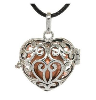 Těhotenská rolnička - SRDCE meděná